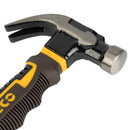 Молоток-гвоздодёр Ingco укороченный 225 гр с фибергласовой рукояткой_2