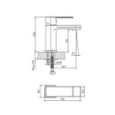 Смеситель для раковины Cron CN10129 хром