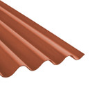 Шифер 8-волновой 1750х1130х5,2 мм терракотовый