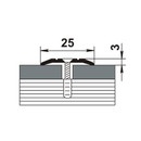 Профиль стыкоперекрывающий ПС серебро анод 25x1800 мм