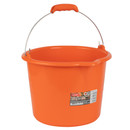 Ведро для строительных работ ударопрочное 20 л оранжевое