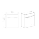 Тумба подвесная Viant Рим белая Como 40 с раковиной Como 40_2