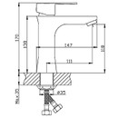 Смеситель для раковины Haiba HB10802 матовый хром