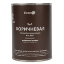 Грунт-эмаль по ржавчине 3 в 1 Elcon коричневая матовая RAL 8017 0,8 кг