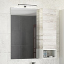 Зеркало шкаф Comforty Прага 75 дуб белый глянцевый_2