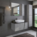 Тумба подвесная Comforty Эдинбург 90 с раковиной Comforty T-Y9378 бетон светлый с черной столешницей