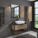 Шкаф пенал подвесной Comforty Кёльн 35 дуб темный_2