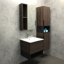 Тумба подвесная Comforty Франкфурт-60 дуб шоколадно-коричневый с раковиной Comforty 60_2