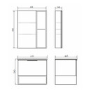 Тумба подвесная Comforty Франкфурт-60 дуб шоколадно-коричневый с раковиной Comforty 60_2