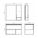 Тумба подвесная Comforty Франкфурт 75 с раковиной 75E дуб шоколадно коричневый _2