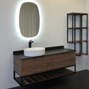 Тумба подвесная Comforty Порто-120-1 c раковиной Comforty 9110 дуб темно-коричневый_2