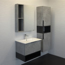 Тумба подвесная Comforty Франкфурт-60 с раковиной Comforty 60E бетон светлый_2