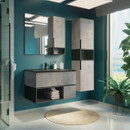 Шкаф пенал подвесной Comforty Франкфурт 40 бетон светлый_2