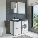 Шкаф пенал подвесной Comforty Лозанна 60 белый глянец_2