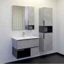 Тумба подвесная Comforty Франкфурт 75 с раковиной 75E бетон светлый _2