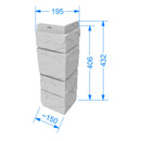 Угол наружный Docke Сланец 150х150х406мм лех_2