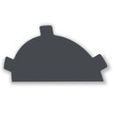 Заглушка конька круглого простая ПЭ-7024-ОН графит
