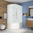 Душевая кабина Domani-Spa Delight Slim 128 L высокий поддон 120х80х218 см матовые стекла