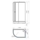 Душевая кабина Domani-Spa Delight Slim 128 R низкий поддон 120х80х218 см матовые стекла