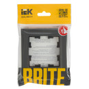 Рамка одноместная Brite графит IP20 IEK