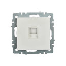 Механизм розетки компьютерной RJ45 с суппортом IEK Brite BR-K10-1-K01 белый