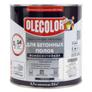 Эмаль алкидно-уретановая для бетонных полов Olecolor белая глянцевая 2,7кг