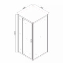 Душевой уголок Comforty  полукруг 90х90см стекло прозрачное 6мм профиль чёрный_2