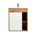 Тумба подвесная Viant Бостон 60 с раковиной Cersanit Como 60 дуб вотан/белый_2