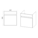 Тумба подвесная Viant Мальта 50 с раковиной COMO 50 белый глянцевый/дуб вотан_2