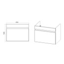 Тумба подвесная Viant Мальта 70 с раковиной COMO 70 белый глянцевый/дуб вотан_2