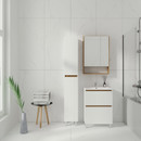 Тумба напольная Viant Мальта 70 с раковиной COMO 70 белый глянцевый/дуб вотан_2