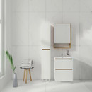 Тумба подвесная Viant Мальта 80 с раковиной COMO 80 белый глянцевый/дуб вотан_2