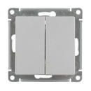 Механизм переключателя проходного двухклавишный AtlasDesign алюминий IP20 Systeme Electric