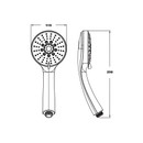 Лейка для душа 3 режима 110мм хром HB17 Haiba