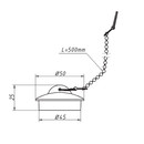 Пробка для сифона 1 1/2" с цепочкой А-4178-1