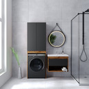 Тумба подвесная Viant Бостон 70 с раковиной Cersanit Como 70 ящик графит_2