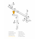 Воронка выпускная D125/100 серая