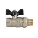 Кран шаровый со сгоном LD Pride 1/2" бабочка с биркой