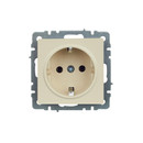 Механизм розетки с заземлением Brite бежевая IP20 IEK