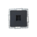 Розетка компьютерная IEK RJ45 5E Brite графит