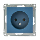 Механизм розетки без заземления AtlasDesign аквамарин IP20 Systeme Electric