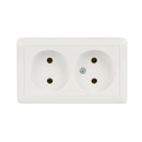 Розетка двухместная накладная без заземления Хит белая IP20 Systeme Electric_2