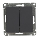 Механизм переключателя проходного двухклавишный AtlasDesign базальт IP20 Systeme Electric