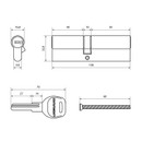 Механизм цилиндровый Аллюр 100 40х50 мм ключ-ключ хром_2