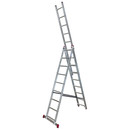 Лестница трехсекционная 9 ступеней алюминиевая Krause Corda_2