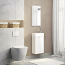 Тумба подвесная Comforty Асти-40 с раковиной Comforty 9140 белый_2