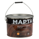 Декоративно-защитное средство для дерева с маслом и воском Марта орегон полуглянцевое 9л_2
