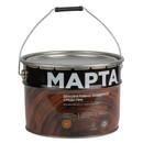 Декоративно-защитное средство для дерева с маслом и воском Марта орех полуглянцевое 9л_2