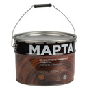Декоративно-защитное средство для дерева с маслом и воском Марта тик полуглянцевое 9л_2