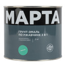 Грунт-эмаль по ржавчине 3в1 Марта зеленая глянцевая 2кг_2
